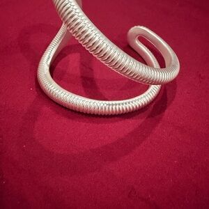 Chic Silver Coil Bracelet